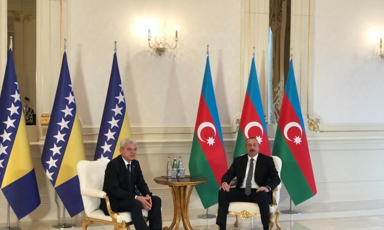 Džaferović meets with President of Azerbaijan Aliyev