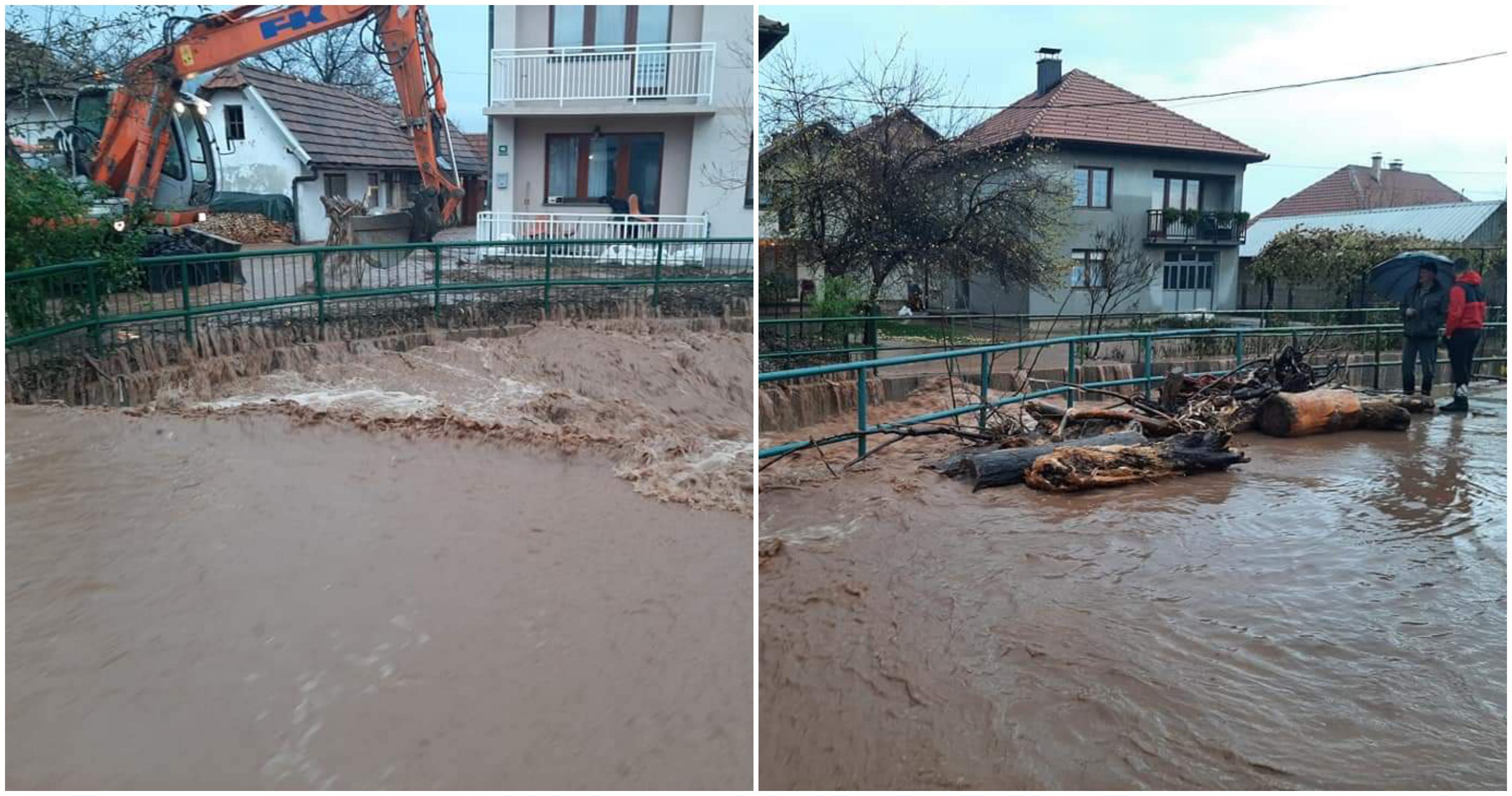 Dramatično stanje u Butmiru: Most spasa pod vodom, Željeznica divlja, voda sve bliže kućama