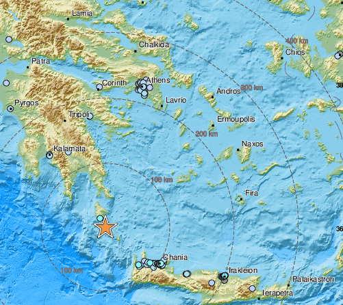 Grčki Institut za geodinamiku saopćio je da je centar potresa bio na dubini od 58 kilometara - Avaz
