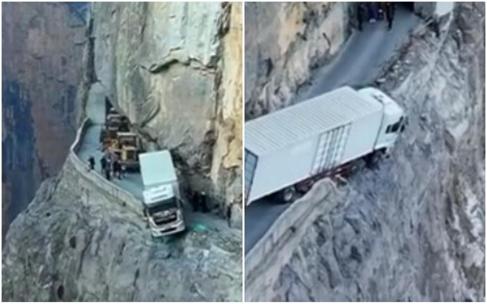 Drama na sjeveru Kine: Kamion se zaglavio i visio iznad litice tri dana