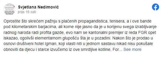 Komentar Svetlana Ademović - Avaz