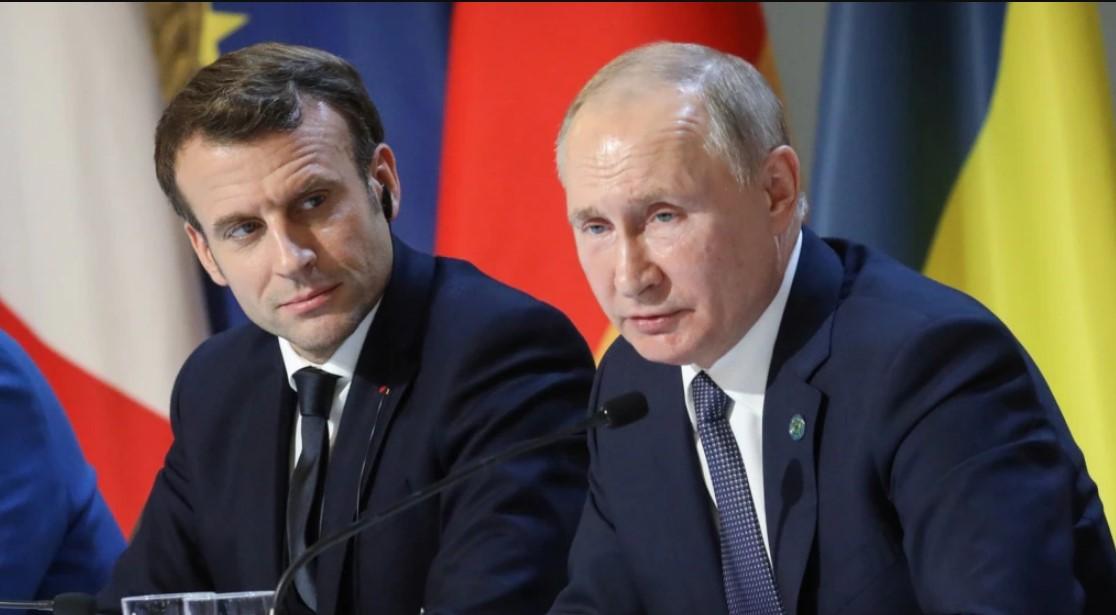 Predsjednici Francuske i Rusije Emanuel Makron i Vladimir Putin - Avaz