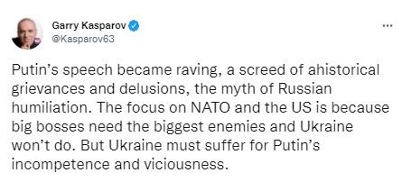 Komentar Kasparova - Avaz