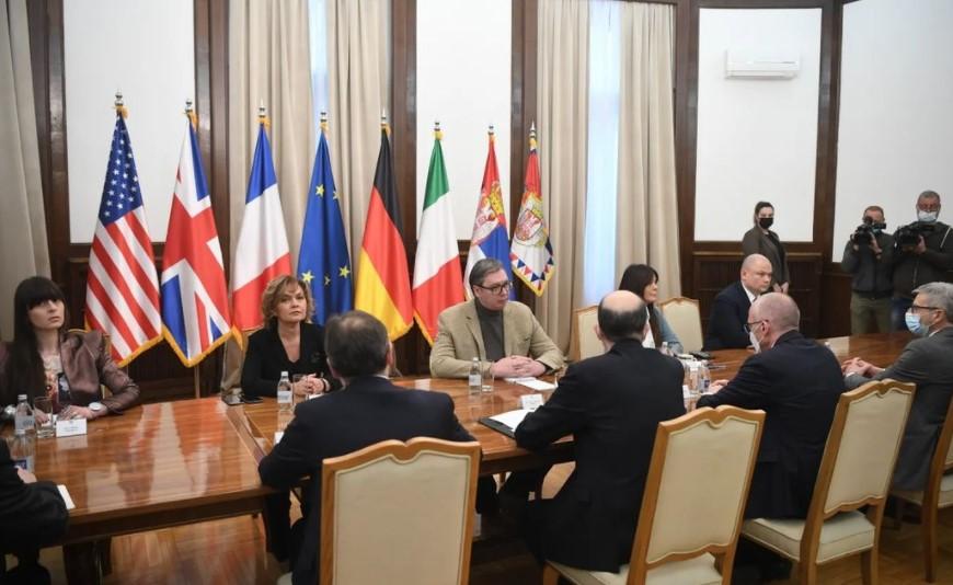 Tokom sastanka Vučića sa ambasadorima zemalja Kvinte i šefom Delegacije EU - Avaz