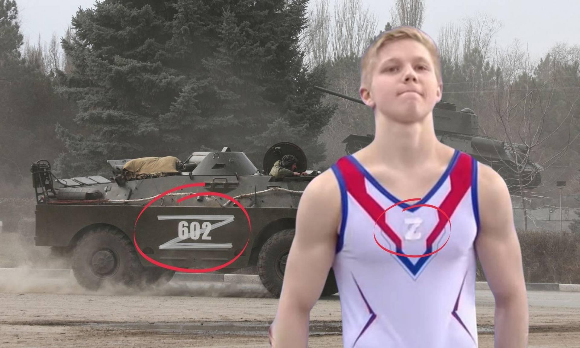 Ruski gimnastičar zloglasnim simbolom podržao invaziju na Ukrajinu