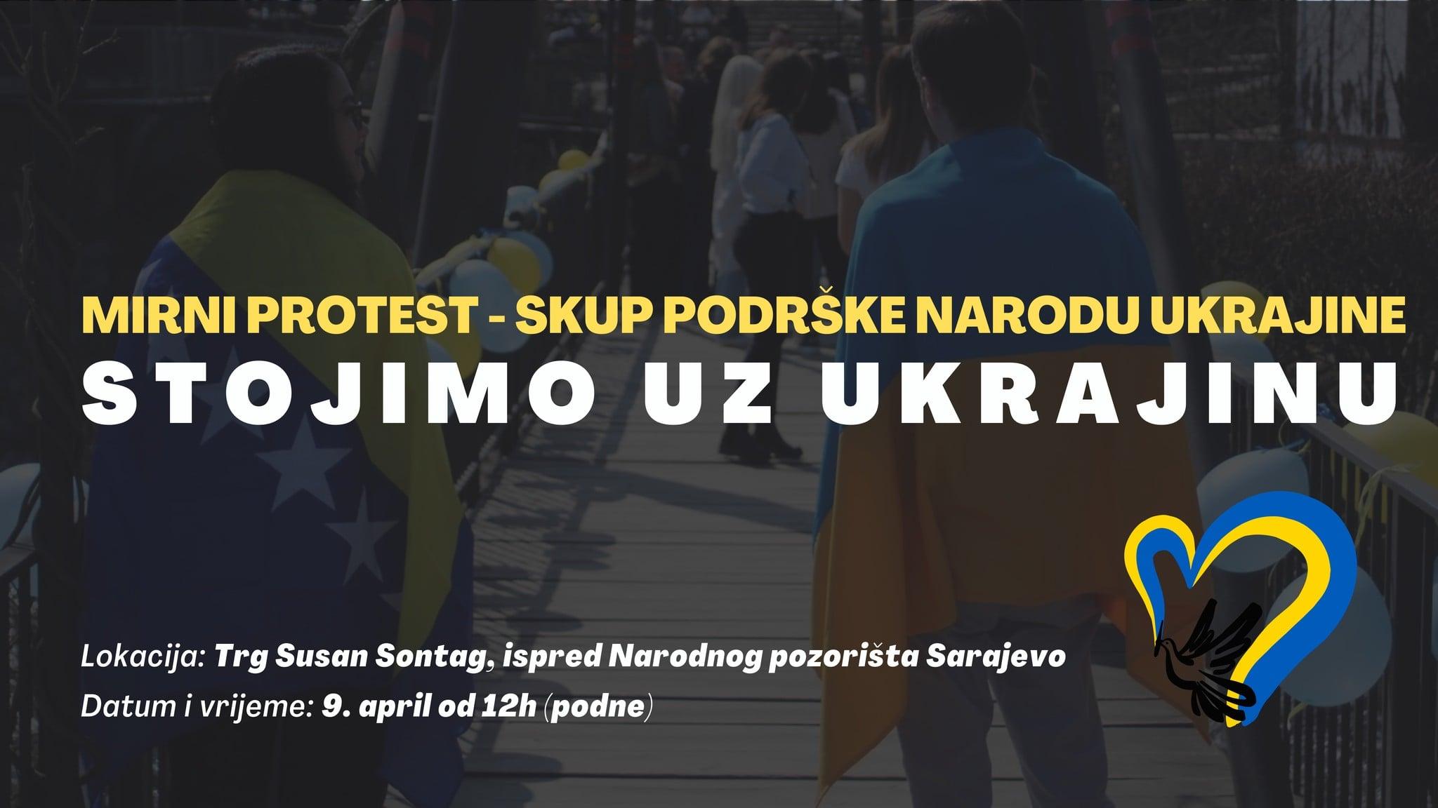 U Sarajevu za vikend najavljeni veliki protesti podrške narodu Ukrajine