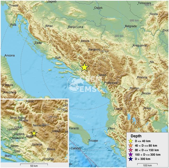 Jutros podrhtavalo tlo i u Hrvatskoj, zemljotres zabilježen u Metkoviću