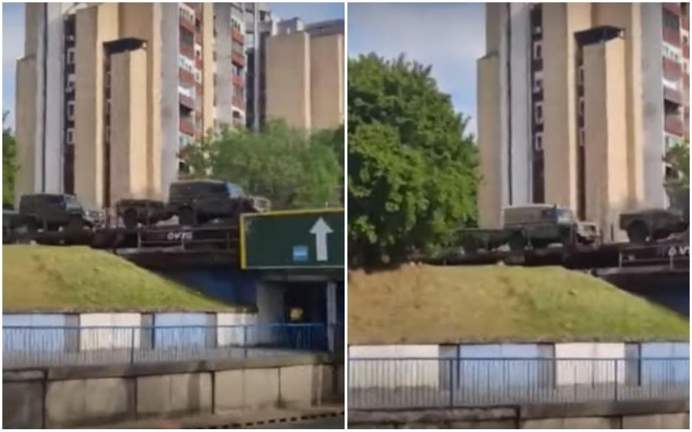 Veliki vojni konvoj prošao kroz Osijek: Brojni džipovi i tehnika prekrivena ceradom