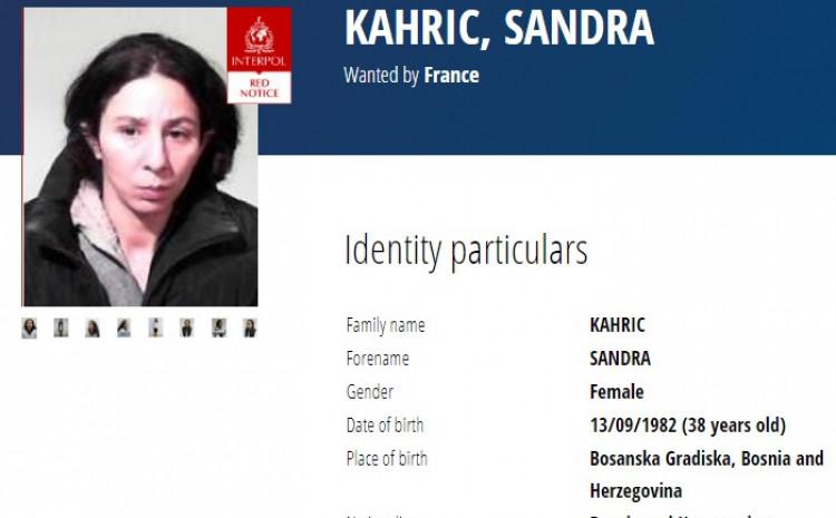 Francuska je raspisala crvenu Interpolovu potjernicu za državljankom BiH Sandrom Kahrić - Avaz