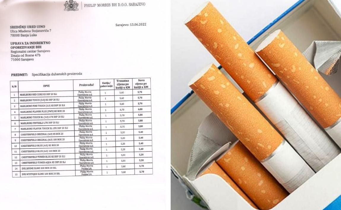 "Avaz" saznaje: Ovo su nove cijene cigareta, poskupljuju od 18. jula