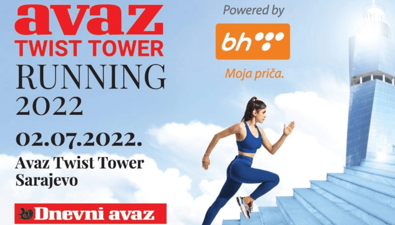 Prijavite se na utrku "Avaz Twist Tower Running 2022.", koja se održava u subotu 2. jula