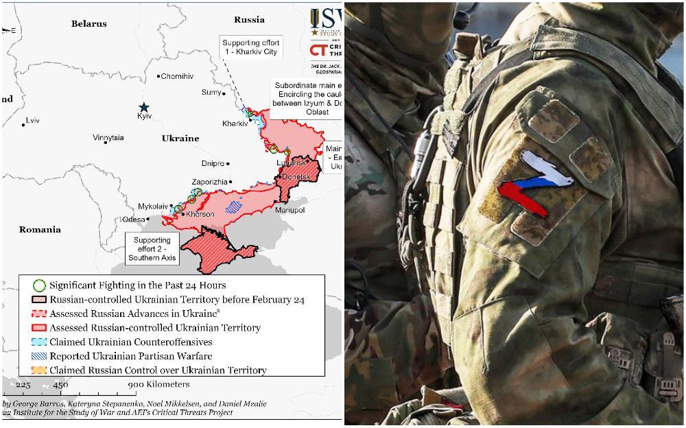 Mapa i ruski vojnici - Avaz