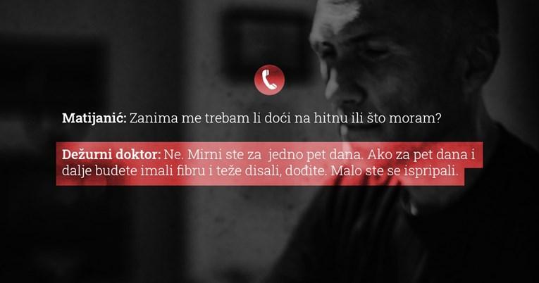 Audiosnimke Matijanićevih poziva bolnici i Hitnoj: Dođite za pet dana