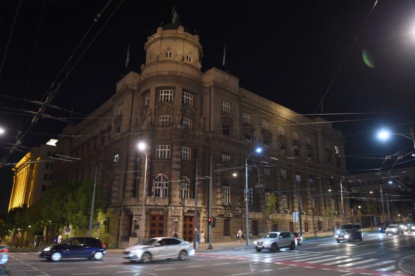 Zgrade Vlade Srbije, Predsjedništva i Ministarstva finansija u mraku
