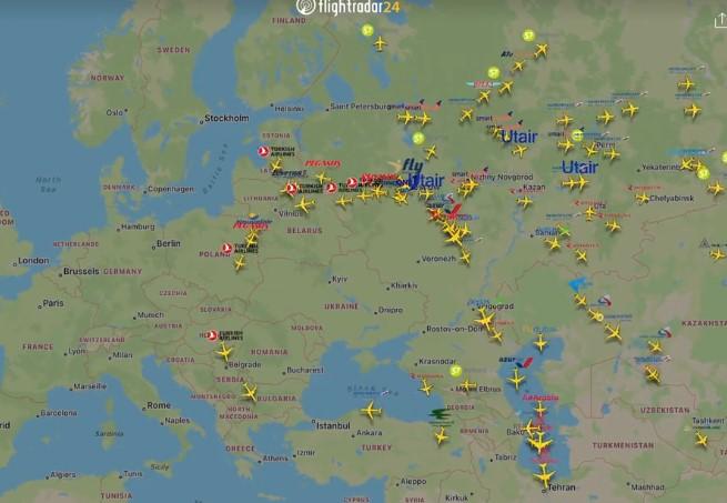 Avionski promet iz Moskve i St. Peterburga koji je snimljen jutros - Avaz