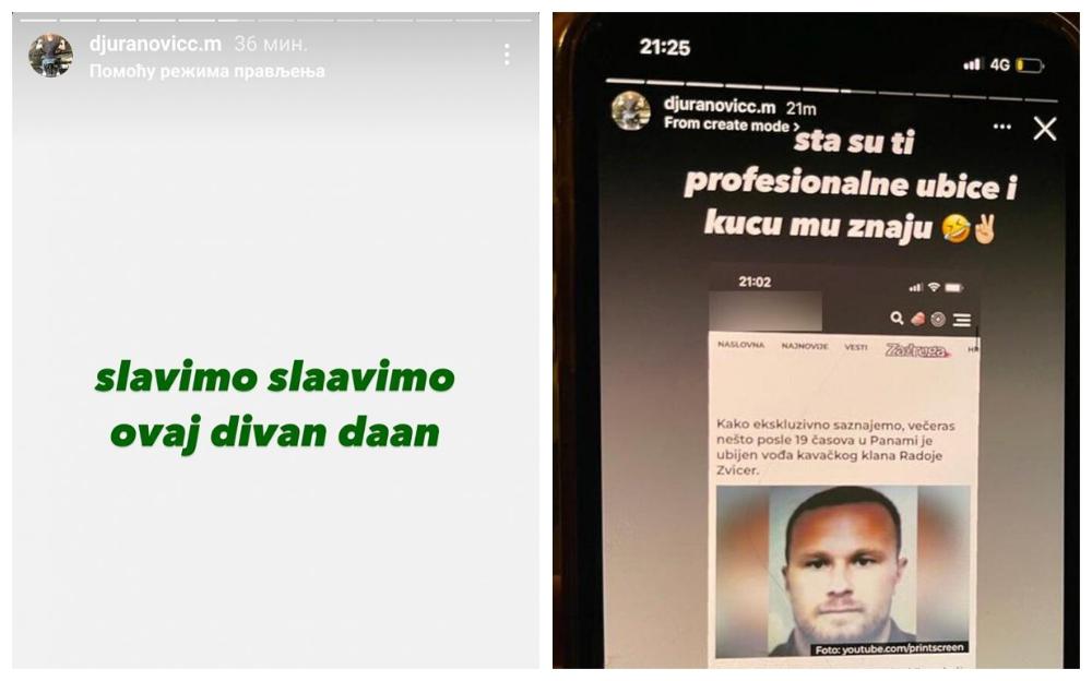 Objave Đuranovića na Instagramu - Avaz