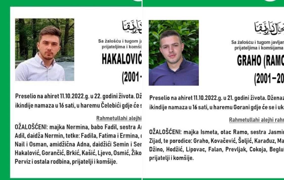 Živote su izgubili Aldin Graho i Ali Hakalović - Avaz