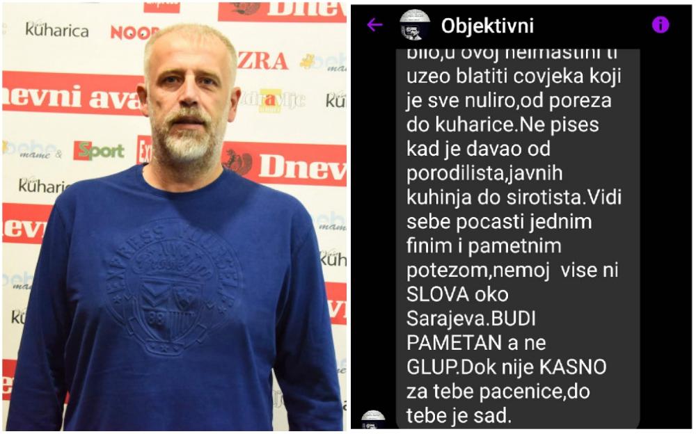 Uvrede i prijetnje glavnom uredniku "Dnevnog avaza": "Nemoj više ni slova oko FK Sarajevo, budi pametan, dok nije kasno"