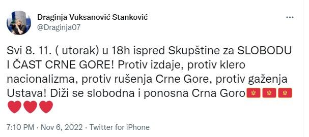 Objava Vuksanović-Stanković - Avaz