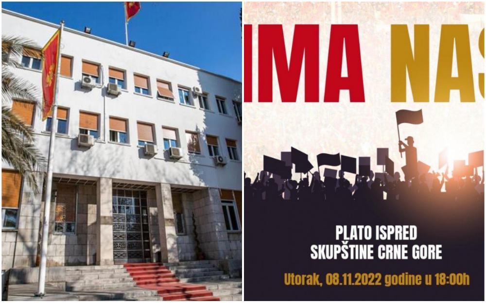 DPS poziva građane na proteste ispred Skupštine Crne Gore
