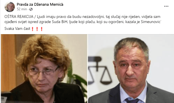 Pravda za Dženana Memića nakon izjave Biljane Simeunović za "Avaz": Svaka Vam čast!