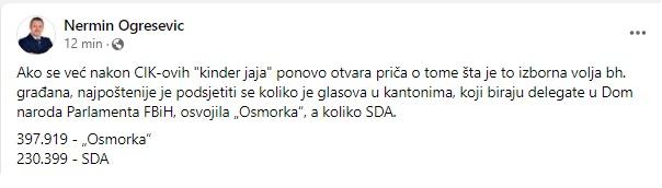 Komentar Nermina Ogreševića - Avaz