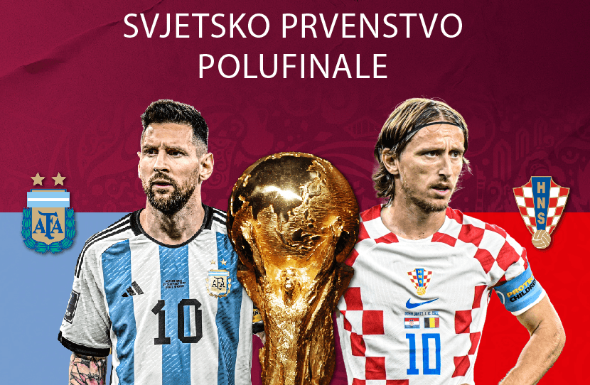 Argentina i Hrvatska u borbi za finale: Mesi traži titulu koja mu nedostaje, Modrić i ekipa žele ponoviti čudo iz Rusije
