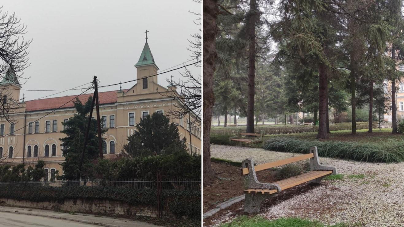 Klupe ispred samostana na kojem su pronašli nesretnog Rusa - Avaz
