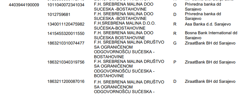 Izvještaj Centralne banke BiH: Navedena i firma "Srebrena malina" - Avaz