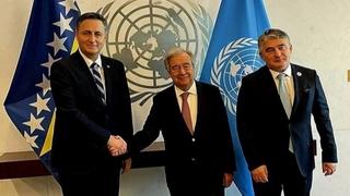 Bećirović i Komšić s Guterešom: Usvajanjem rezolucije o Srebrenici čuva se kredibilitet UN-a