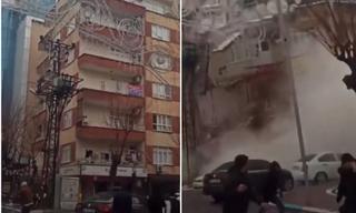 Snimljen trenutak rušenja zgrade u Šanliurfi