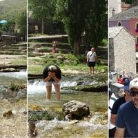 U Mostaru pakleno: Turisti spas od vrućina tražili u Neretvi