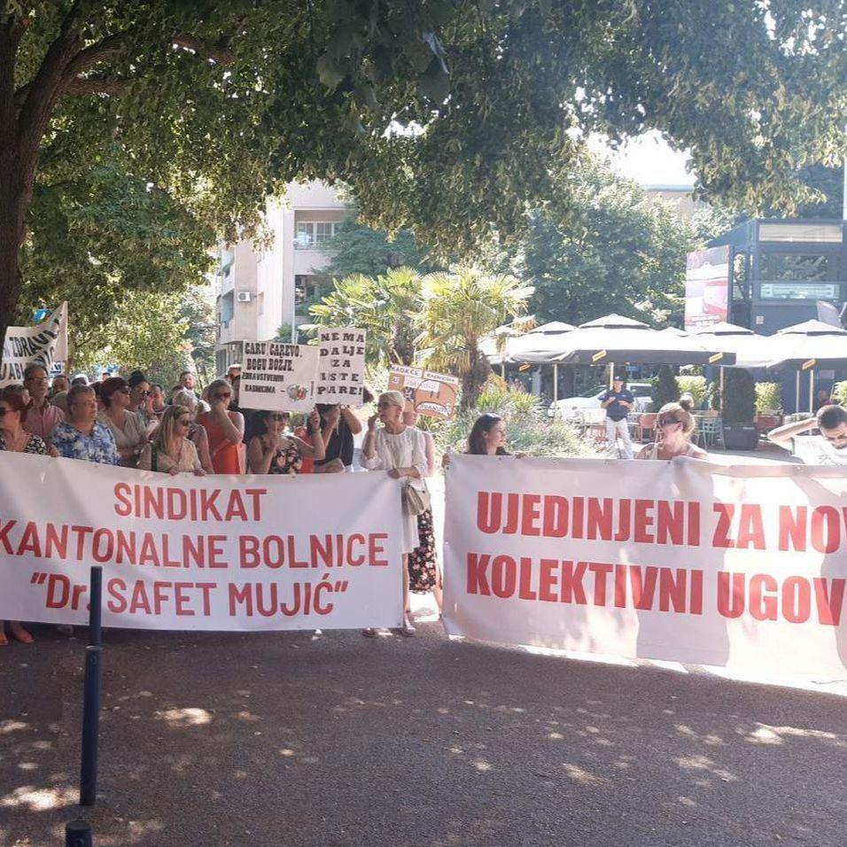 Medicinari u HNK opet na ulici u borbi za svoja prava