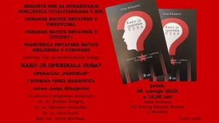 U Mostaru predstavljanje knjige 'Kako je operirala UDBA?'