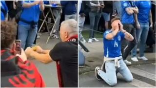 Video / Ovako se provocira rival: Albanci lomili špagete, italijanski navijači ih molili da prestanu