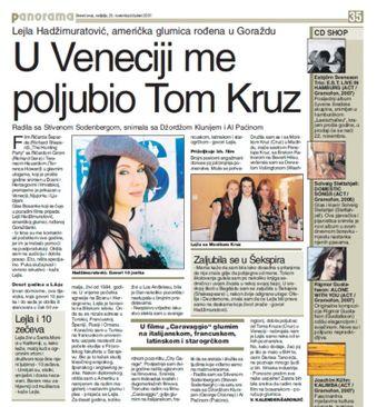 Intervju sa Lejlom Hadžimuratović objavljen je u novembru 2007. godine - Avaz