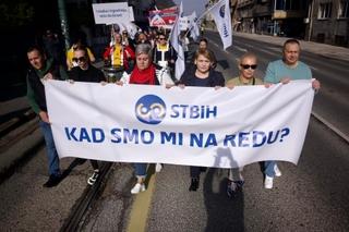 "Avaz" na licu mjesta: Protest Sindikata radnika trgovine BiH u Sarajevu 