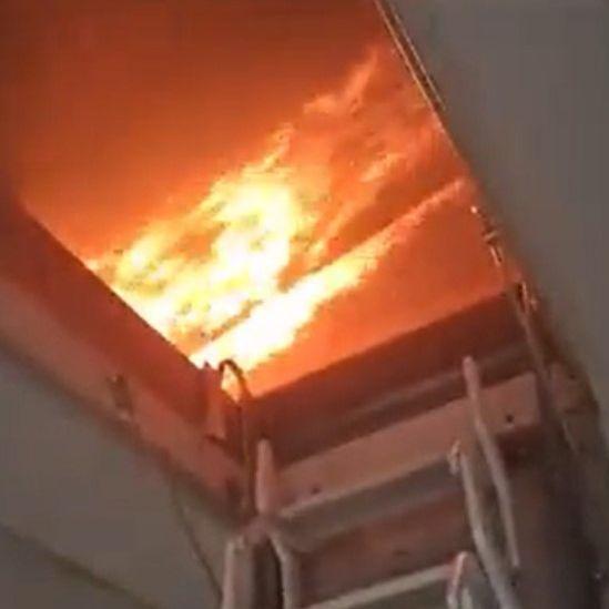 Video / Dramatičan snimak požara unutar prostorija "Elektrokrajine" 
