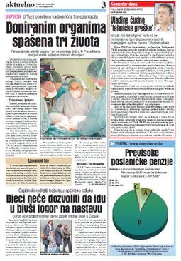 U Tuzli u martu 2008. godine obavljena četvrta kadaverična transplantacija - Avaz