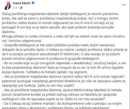 Status Ivane Marić - Avaz