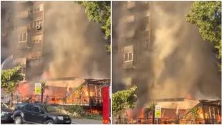 Vatra progutala kafić u Beogradu, požar se proširio i na stanove