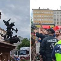 Ludnica u Minhenu: Škot se popeo na spomenik, pa zasvirao gajde, reagovala policija