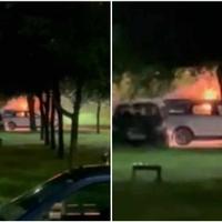 U Hrasnom izgorio automobil, vatrogasci zaustavili širenje požara