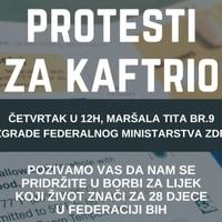 Udruženje za cističnu fibrozu BiH danas protestuje ispred zgrade Ministarstva zdravstva FBiH