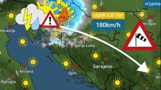 FHMZ objavio gdje će udariti oluja u BiH