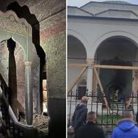 Vatra napravila štetu: Pogledajte unutrašnjost džamije u Gradačcu nakon požara