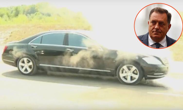 Incident u Laktašima: Zapalio se Dodikov Mercedes