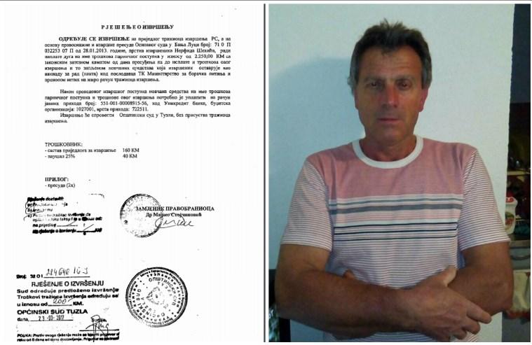 Breme slobode teže od logora: Nerfid Šehić tužio RS, pa kažnjen sa 2.250 KM