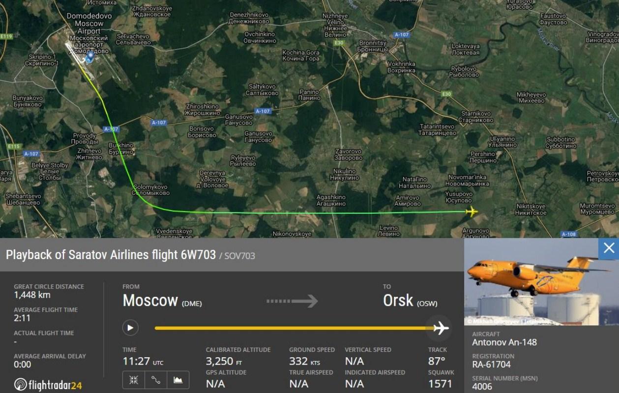 Pojavio se snimak kretanja ruskog aviona sa 71 putnikom prije pada: Letio dva minuta pa se srušio