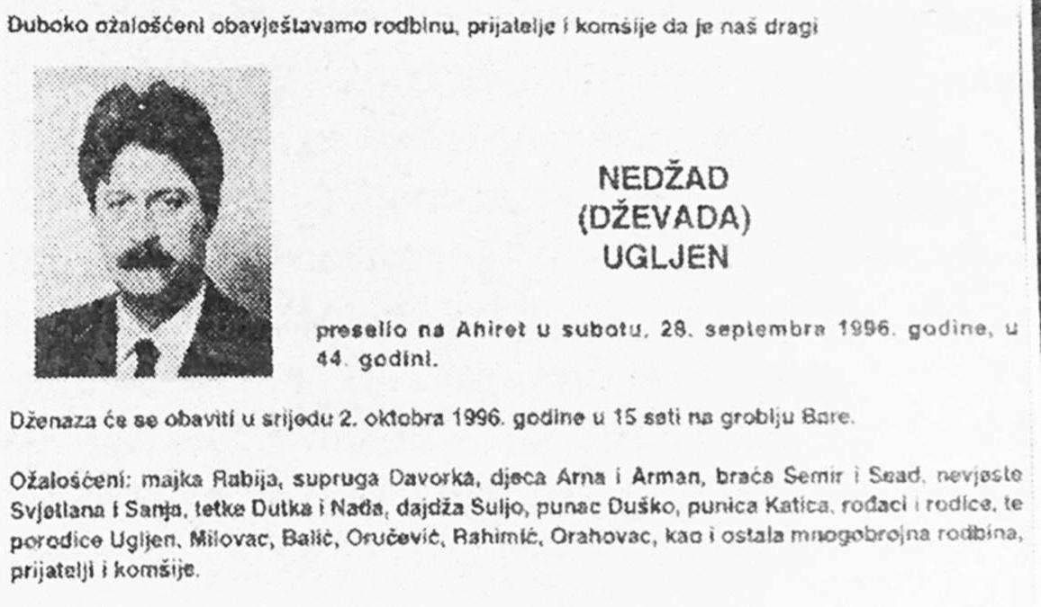 Ugljen je ubijen 1996. godine: Još se ne znaju ubica ni nalogodavac - Avaz